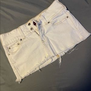 White mini skirt Hollister co